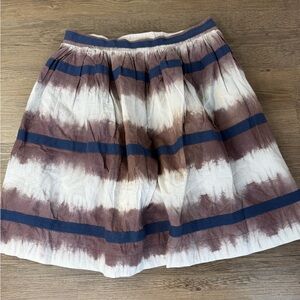 Anthropologie Edme & Esyllte Inkwell tie-dye printed midi skirt, pockets, size 6